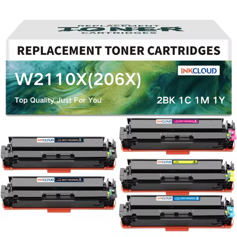 INKCLOUD 206X W2110X Replacement for HP 206X 206A Pro MFP M283fdw M283cdw M283fdn M282nw M255dw M255