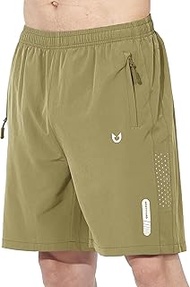 Men's Athletic Hiking Shorts Quick Dry Workout Shorts 7" Lightweight Sports Gym Running Shorts Baske