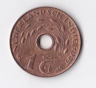 Uang Kuno Uang Mahar Uang Lama 1 Sen Nederlandsch Indie