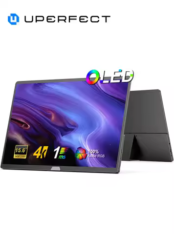 Uperfect 15.6" 4K OLED Screen Portable Monitor 100% DCI-P3 Display 1MS Eye Care PC 60hz For Laptop M