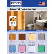 Aman 3182 Deluxe PVC Bathroom Kitchen Folding Door UV Surface (4colour)