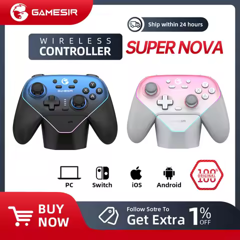 Gamesir Super Nova T4N Nova Pro Wireless Controller Bluetooth Gamepad Hall Effect Joysticks for PC N