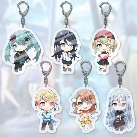 PJSK Anime Film Project Sekai Kowareta SEKAI Kawaii Acrylic Keychain Keyring Hanging Accessories For