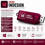 Adobe InDesign in USB Pendrive | Pre-Activated Lifetime Usage | Windows 10 / 11 | Ready Stock Fast S