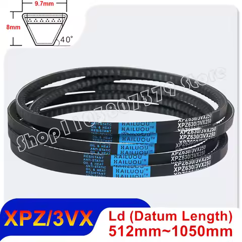 Type XPZ 3VX Raw Edge Cogged V Belt Drive Toothed Conveyor Belts Rubber Transport Strap 512 600 662 