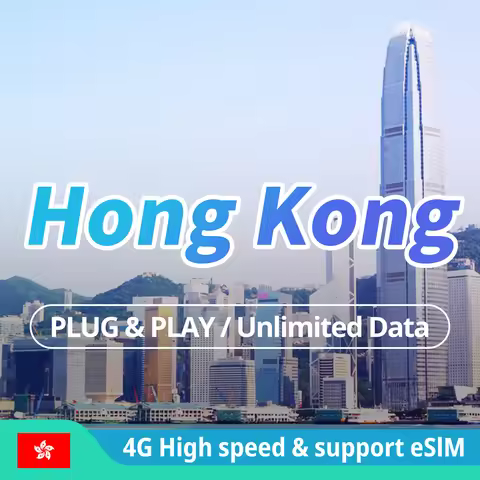 HongKong Prepaid Sim Card Travel Unlimited Data Internet LTE HK SIM card 1-30days support eSIM
