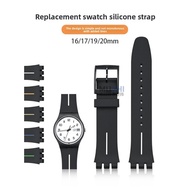 Swatch strap Swatch silicone original replacement fork strap men and women 16/17/19/20mm