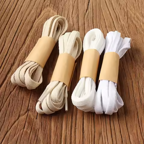 HIBERNI Official-WebsiteFlat Shoelaces for Nike100/120/140/160cm Pure White/Beige Off-White Unisex L