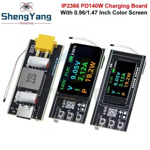 PD 140W Fast Charging Module 2-6S Lithium Battery Charging Board IP2366 Buck-Boost Power Bank Mainbo