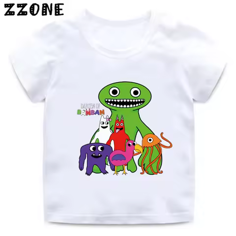 Hot Game Garten of Banban Print Cartoon Kids T-Shirts Cute Funny Girls Clothes Baby Boys T shirt Sum