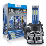 N8 led headlight car 8 sides glass tube 880 881 9005 9006 9007 9012 H1 H3 lamp H4 H7 H11 led headlig