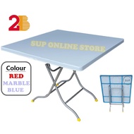 2B Plastic Square Folding Table 3x3 / Study Table / Restaurant Furniture / Meja Lipat / Hawker Table