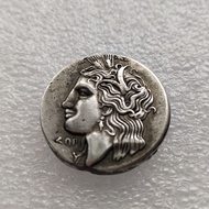 Antique Crafts Greek Commemorative Coins Silver Dollar Brass Silver Plated Foreign Commemorative Coi