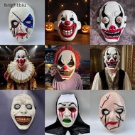 [brightbiu] 1Pcs Halloween Horror Dress Up Props Smile Joker Masks Funny Clown Mask Amusement Park H
