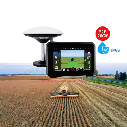 RICOEL P2P 20Accuracy 20cm IP66 Rugged 7" Android Tractor Gps System Follow Me Gps Tractor Agri Gps