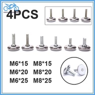 EVER 4PCS M6 M8 15/20/25mm Adjustable Steel Furniture Legs Anti-slip Base Table TH