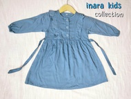 Dress Arsyila Anak Perempuan Lengan Panjang 2 - 7 Tahun