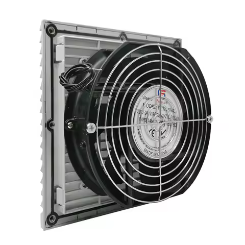 FK6624.230 175x150mm AC230V 0.20A Cabinet Ventilation Window with Fan Filter Screen Iron mesh Comple