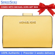 Michael Kors Wallet In Box Medium Wallet Jet Set Travel Zip Coin Wallet Daisy Yellow 35F7GTVF2L