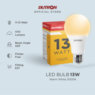 DUTRON LED Bulb 3/5/7/9/13W 3000K E27 Warna Kuning Hemat Energi dengan Garansi 1 Tahun