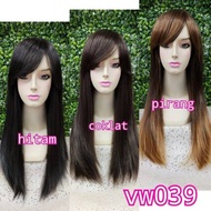 WIG KOREA RAMBUT PALSU PANJANG RAMBUT ASLI WIG MURAH WIG LURUS 039