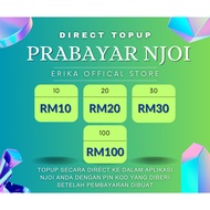 [NJOI PIN] Prepaid Direct Pin Topup RM10 RM20 RM30 RM50 RM100