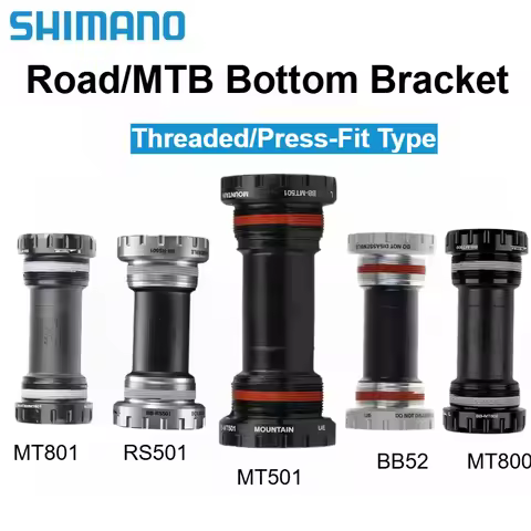 SHIMANO BB-MT501 BB-MT800 BB-MT801 BB-RS501 SM-BB52 MTB Bottom Bracket HollowTech II Threaded/Press-
