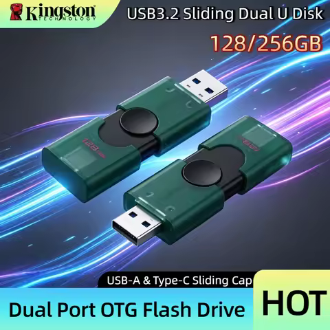 Kingston DTDEG2 256GB 128GB USB 3.2 Dual Type C A OTG Flash Drive Memory Stick for iPhone 15 16 Orig