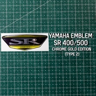 EMBLEM SR 400/SR 500/ SR 400 BADGE EMBLEM SR/ STICKER BATTERY DOP SR 400 CHROME GOLD EDITION (TYPE 2