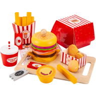 Childrens Wooden Fast Food Playset
