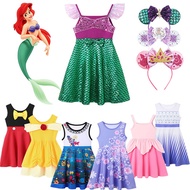 Big sales Disney Little Mermaid Ariel Princess Dress for Girl Kids Cosplay Frozen Encanto Party Birt
