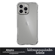 เคสใสสีดำกันกระแทกด้วยแม่เหล็กสำหรับ iPhone 16 Pro Max