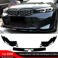 For BMW 3 Series G20 G21 G28 320i 325i M Sport LCI 2022+ Front Bumper Splitter Lip Spoiler Diffuser