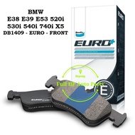Bendix Euro Plus DB1409EURO Disc Brake Pad Front - BMW E38 E39 E53 520i 530i 540i 740i X5