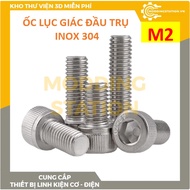 Hexagonal Screw Head inox 304 size M2x3, M2x4, M2x5, M2x6, M2x8, M2x10, M2x12, M2x14, M2x15,18, 20, 25, 30, 35, 40