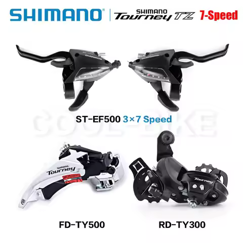 SHIMANO TOURNEY Bike 7 Speed Derailleur Kit ST EF500 Shift/Brake Lever FD TY500 RD TY300 Derailleurs
