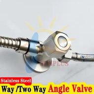 Stainless Steel One Way（Two Way） Angle Valve 1/2" One Way Angle Valve With Ring Cover For Faucet Toilet