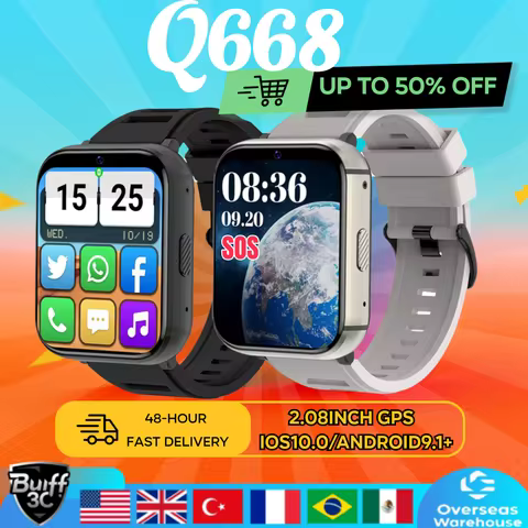 S668 4G Smartwatch 2025 Watches 1.99 Inch Men Gift With SIM Wifi Android IOS Waterproof Outdoor GPS 