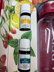 Young Living 寧夏紅玻璃樽、檸檬精油調味料、薄荷精油調味料禮盒