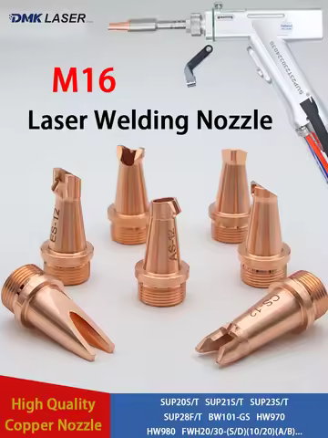 M16 Laser Welding Copper Nozzle QCWY Handheld Laser Weld Gun Head Nozzles For Relfar SUP20T SUP21T S