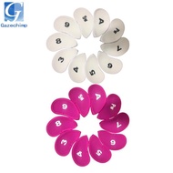 [Gazechimp] 10Pcs Golf Irons Headcover Set Protector Golf Set 3 4 5 6 7 8 9 A SW PW Head Cover