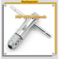 SinarSupermart Reversible Rachet Screw Tap Wrench T Shape Thread Broken Screw Remover Die Ready Stoc