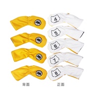 Golf Iron Cover Cartoon Akita Dog Embroidered Iron Protective Cap Cover Golf Club Head Cover 9 Piece