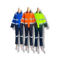 Two-Tone Shop Shirt 8 Stripes + 6 Pockets Set