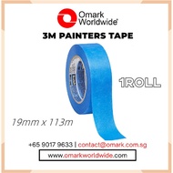 [SG Ready Stock]☆[1roll]3M Blue Painters Tape (#2090) 19mm x 113m protecting your wood trim, painted walls, tile floor