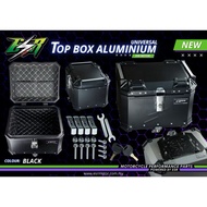 45L UNIVERSAL TOP BOX ALUMINIUM BLACK SILVER ESR MOTOR ORIGINAL 45 LITRE