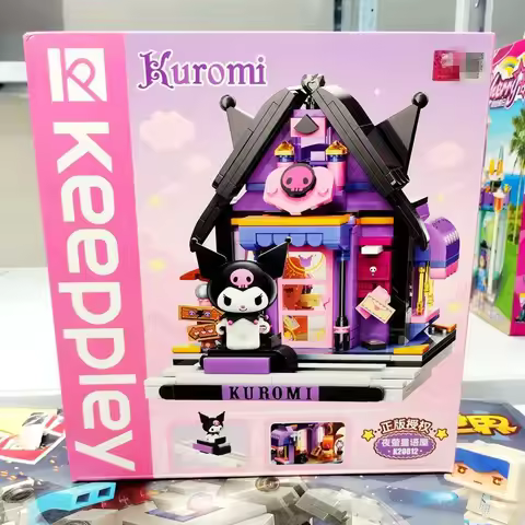 Keeppley Sanrio Street View Building Blocks Pompompurin Star Pudding Workshop Kuromi's Magic Castle 