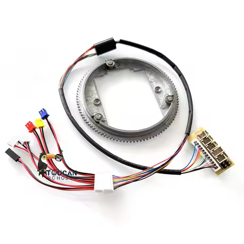 1/16 360° Electric Slip Ring Metal Big Small Rotating Gear for Heng Long TK7.0 6.0 Maindbord RC Tank
