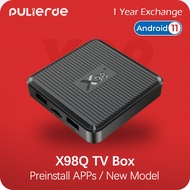 [แอปที่ติดตั้งไว้ล่วงหน้า] X98Q 2GB 16GB Android Box TV S905W2 Android 11 TV 4K 2.4G / 5G WiFi ขนาดเ