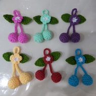 GANTUNGAN Cherry Sakura knitted keychain | Cherry Sakura Keychain